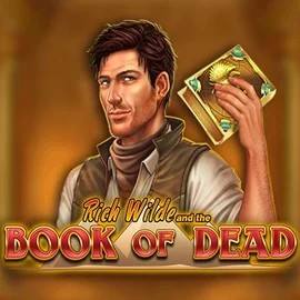 Book of Dead slot logo by  at Spinstein Casino