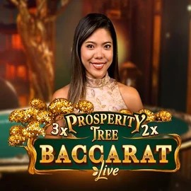 Official Live Casino logo: Prosperity Tree Baccarat by Evolution at Spinstein Casino